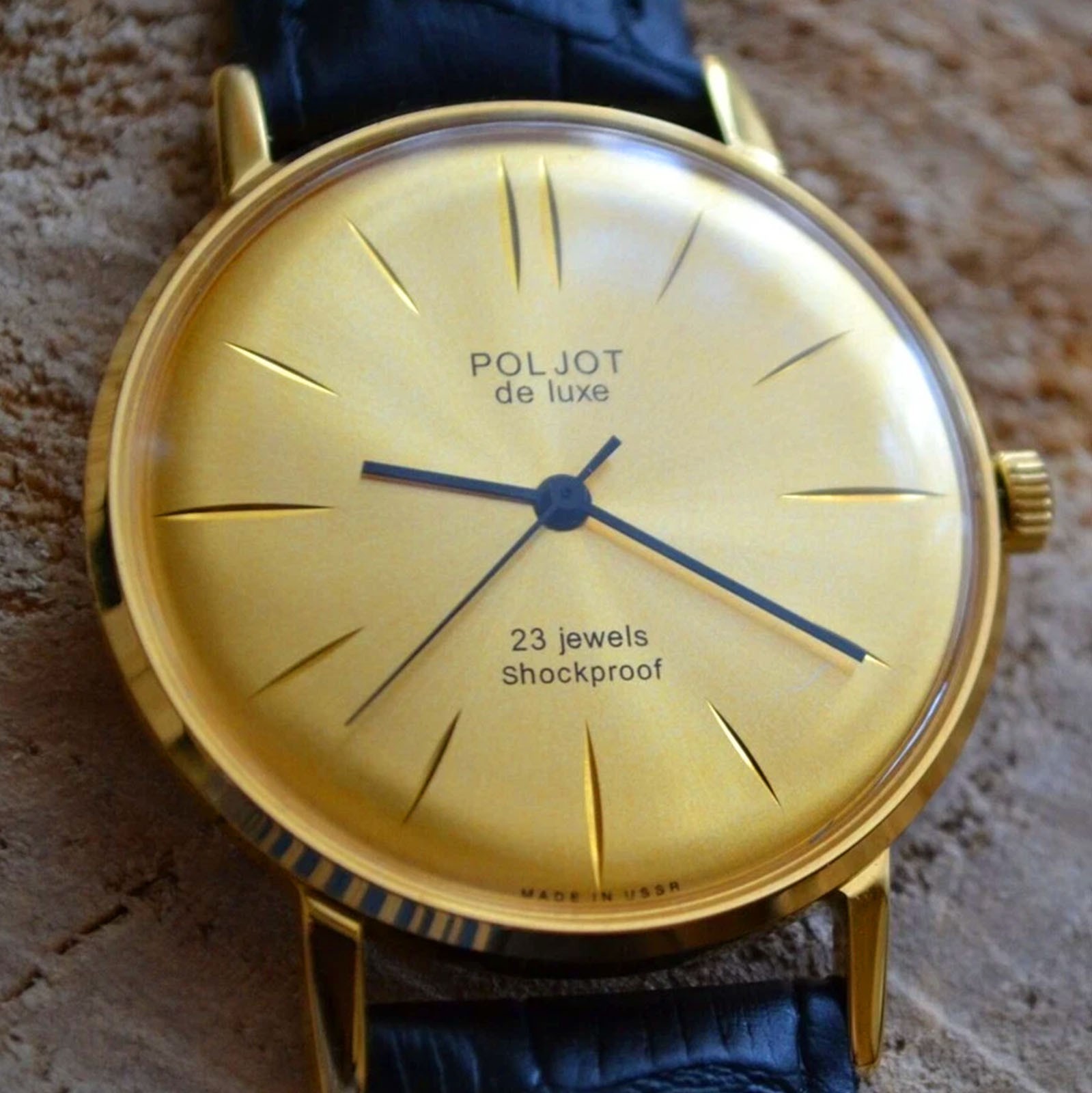 POLJOT DE LUXE AUTOMATIC 29 JEWELS 1MChZ vintage USSR Soviet watch #6401