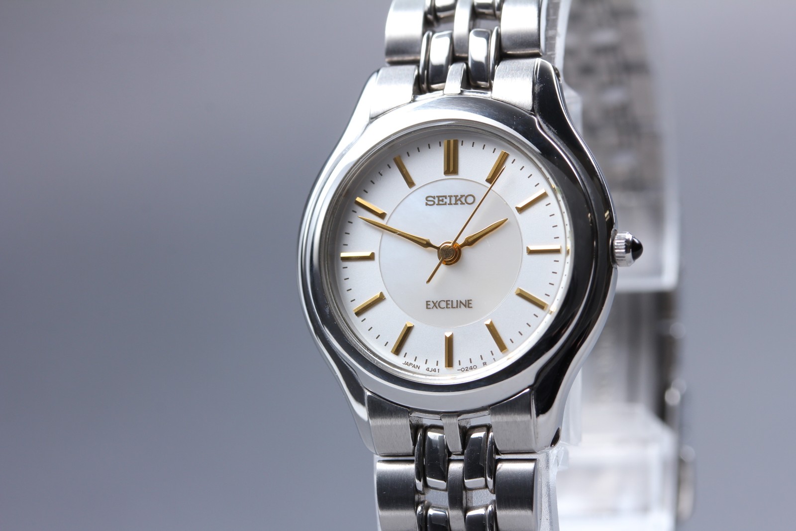 Vintage 1995 [N MINT] Seiko Exceline 4J41-0030 Gold Roman 24m Qz Ladies Watch