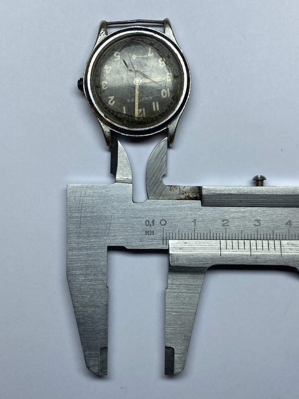 Rare German Military Watch GLYCINE D 88488 H, 1940s Wehrmacht for PARTS / REPAIR