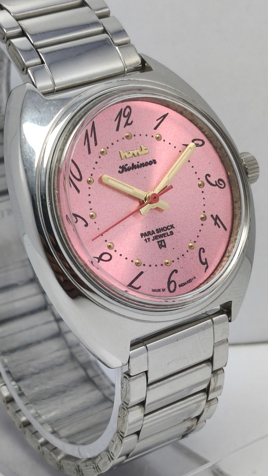 HMT Kohinoor 17 Jewels Hand Winding Wrist Watch For Men’s In Working Condition