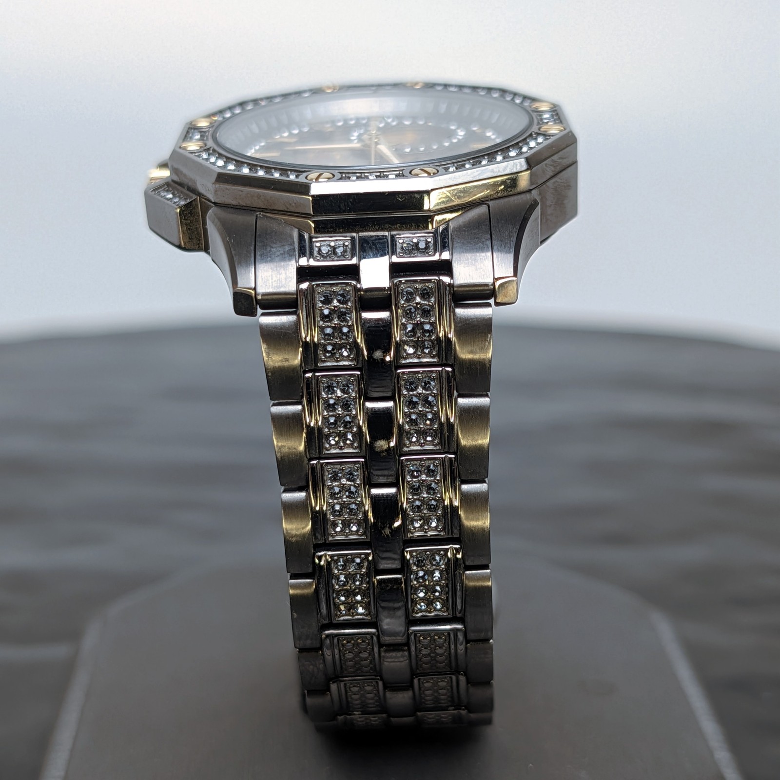 Bulova Octava 98A293 Men’s Automatic Skeleton Crystal Collection Gray Watch