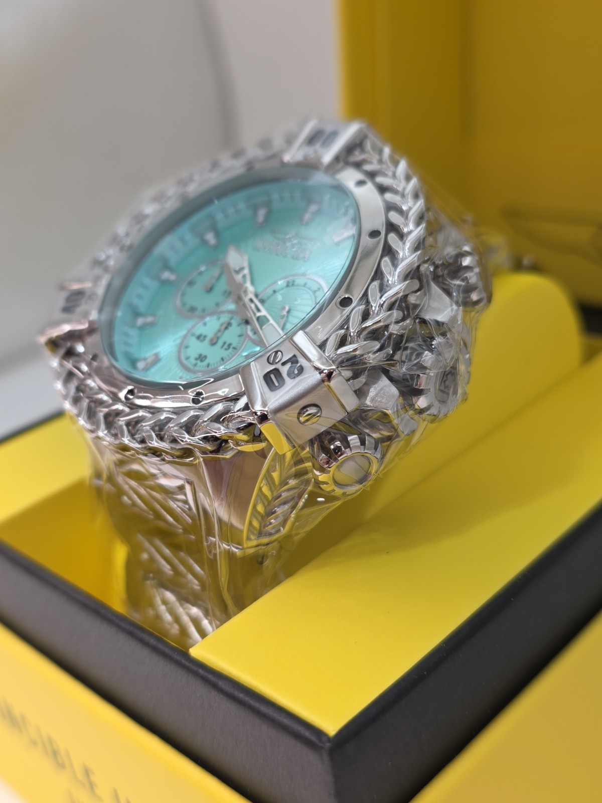 Invicta Bolt Hercules Mens 54mm Silver Tone Bracelet Chrono Watch Men’s Watch