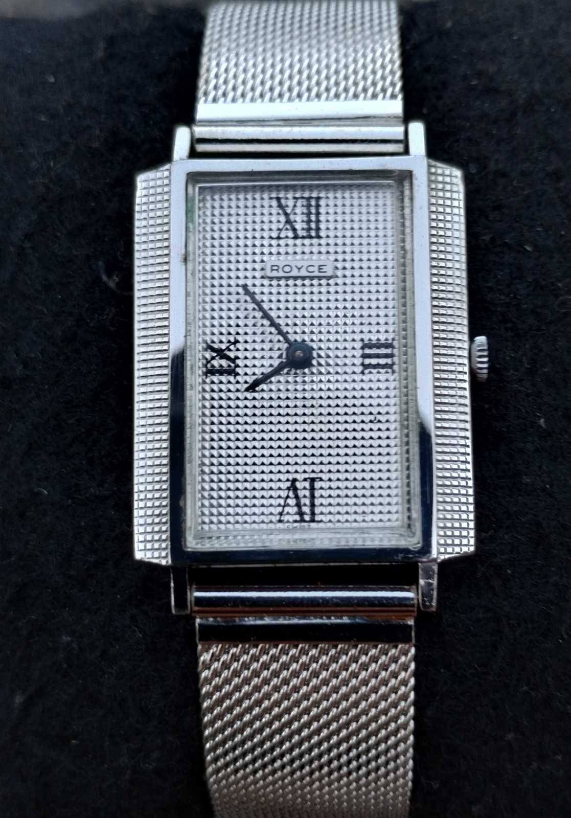 RARE Vintage ROYCE ESKA 17 Jewel Wrist Watch Rhodium Plated