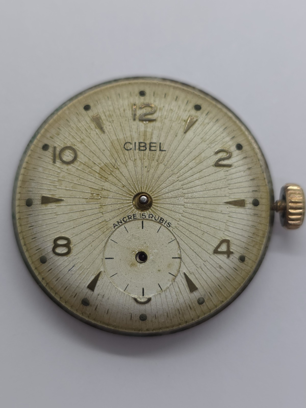 Vintage Watch Movement Cal. Cupillard “233 New” 1950 Good Balance MVT Holder