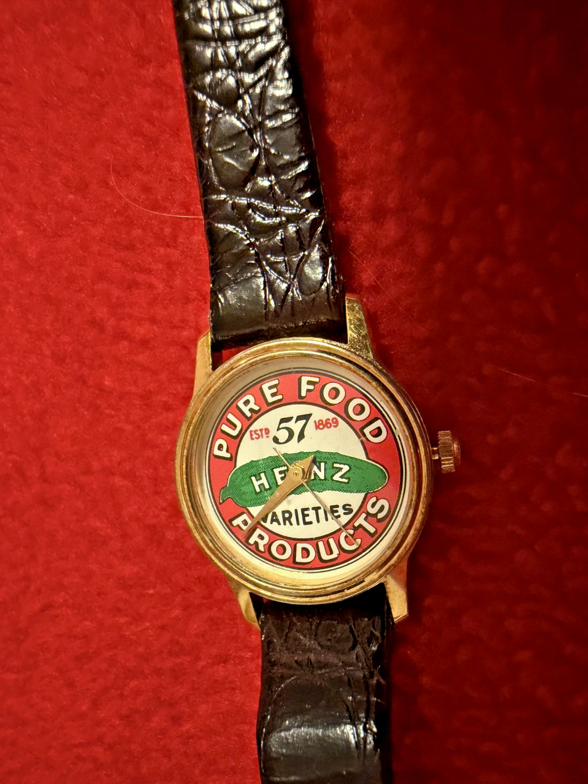 HEINZ 57 Varieties Pure Food Products Women’s Leather Band Watch Pittsburgh PA