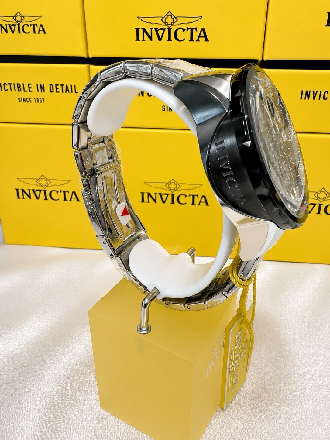 Invicta 17204 Aviator Chronograph 48mm Gunmetal Dial Steel Quartz Watch Box Tag