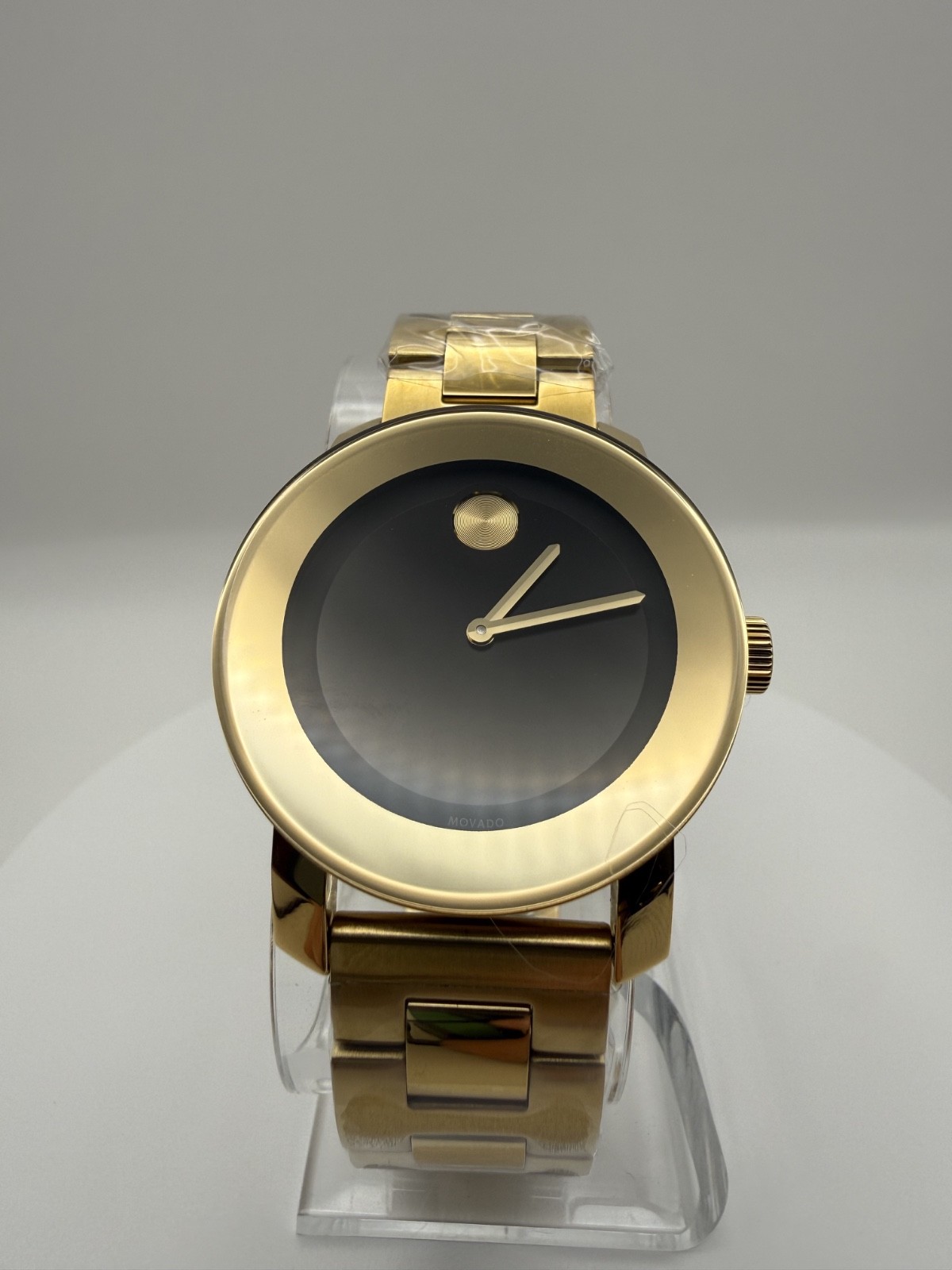 Movado Bold Black Dial Gold-tone Unisex Watch 36MM. 3600397