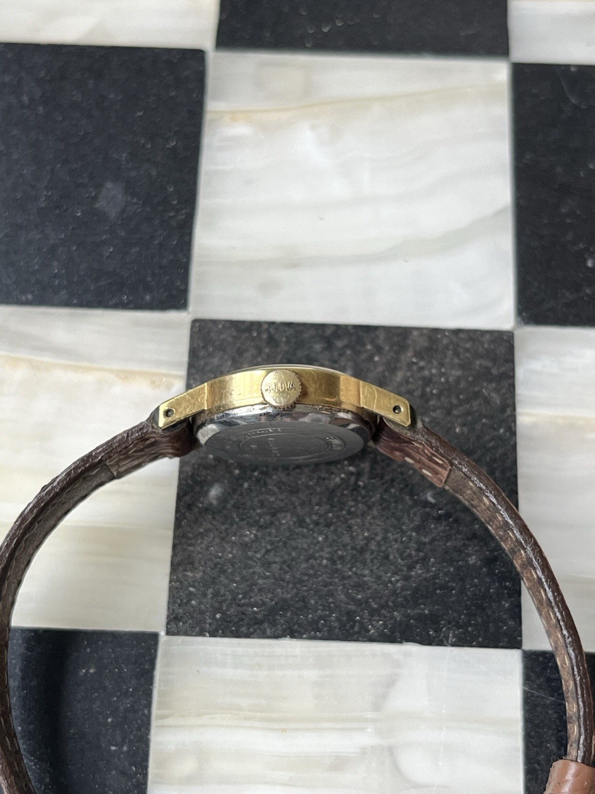 Womens Bulova Mechanical Watch 17 Jewels 21mm Vintage Electroplated Gold Working