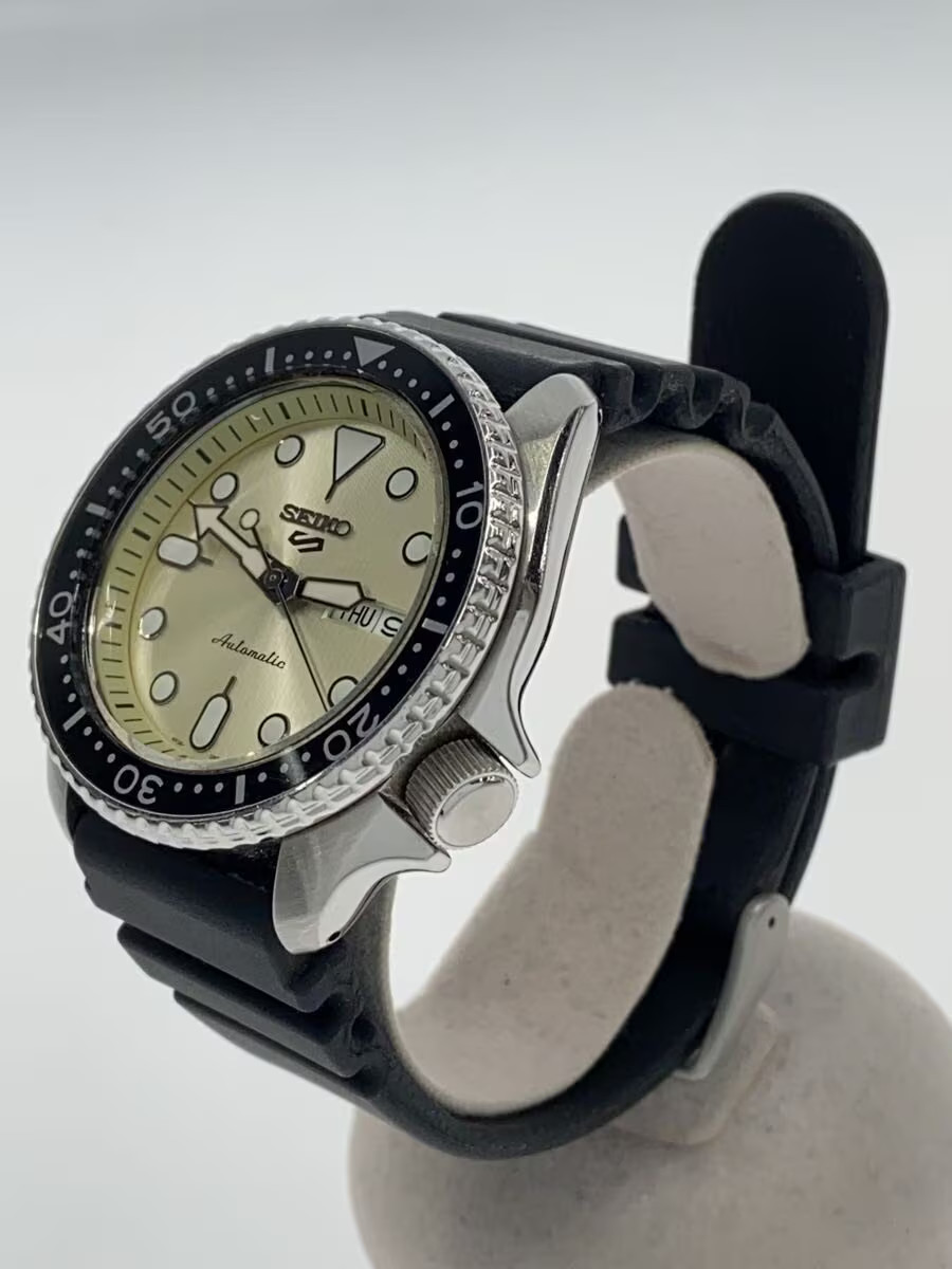 SEIKO Automatic Watch Analog Ceramic BEG BLK 4R36 08Z0