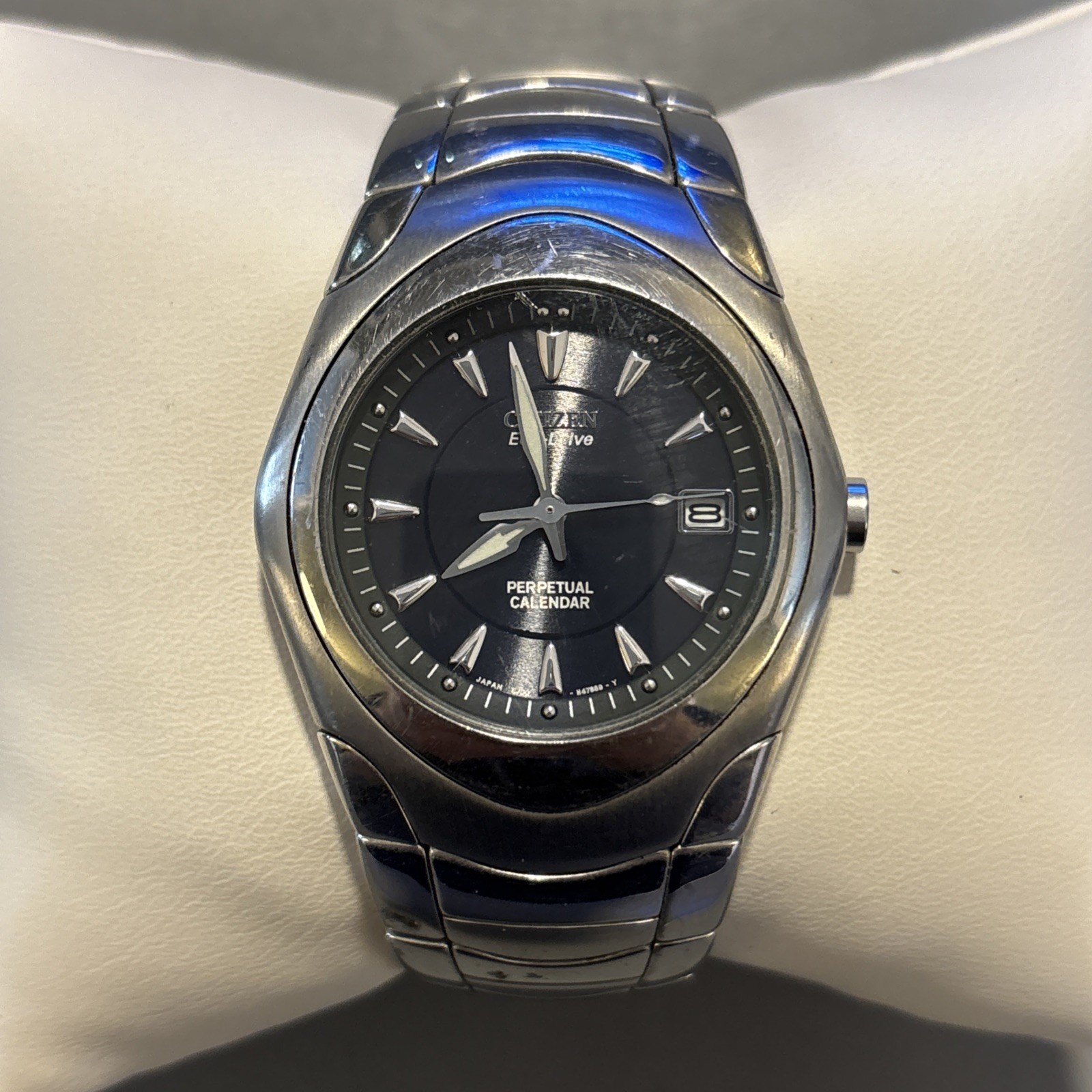Citizen Eco-Drive Perpetual Calendar Watch E760-H27066 Silver WR 100m – Works