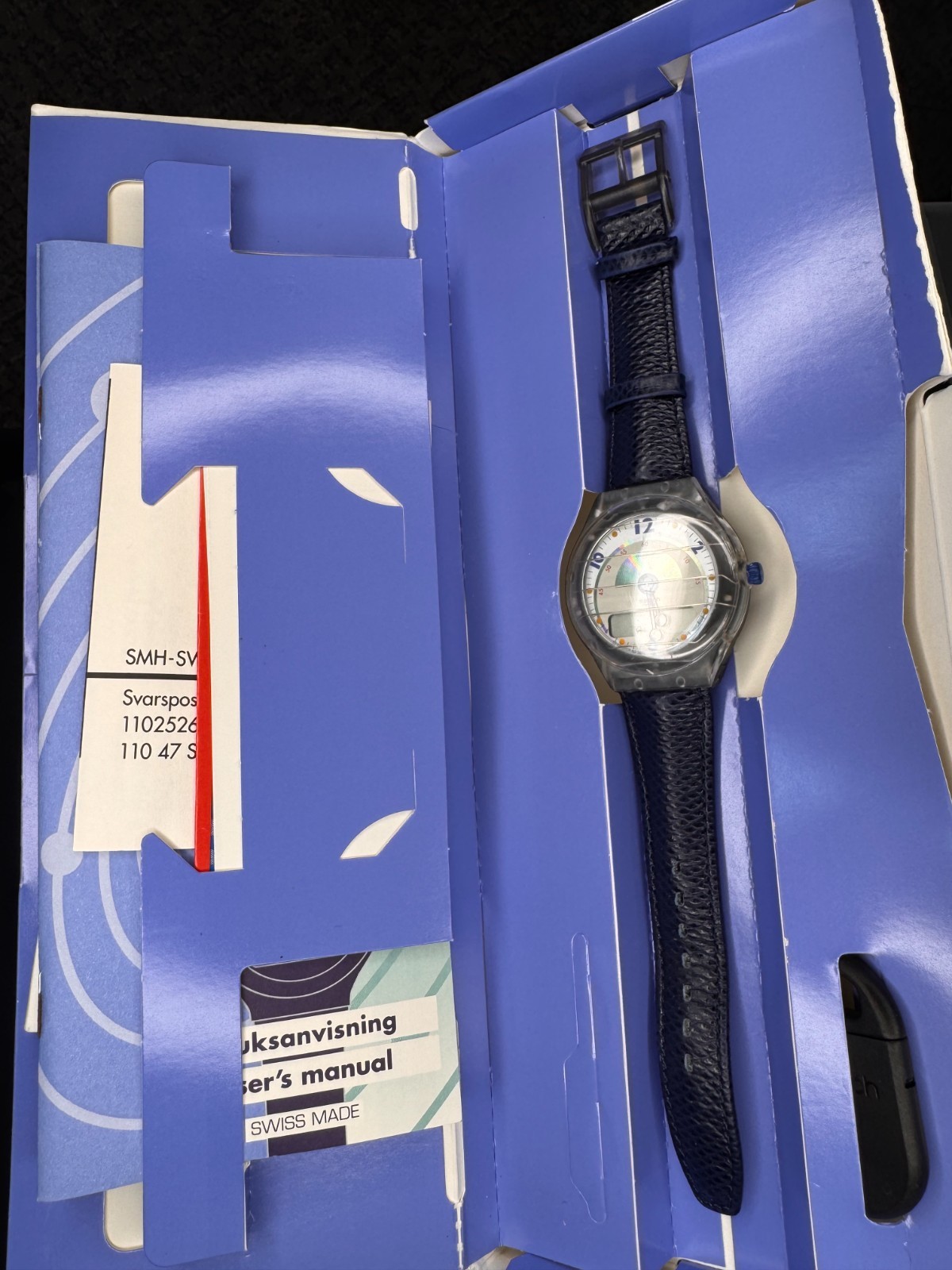 SWATCH 1993 PAGER BEEP UP Numeric Beeper Watch W/ Original Box & Accessories