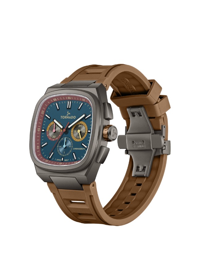 Tornado Aristocrate Men’s Chronograph Watch | Blue Dial, 42mm, 100 m (10 ATM)