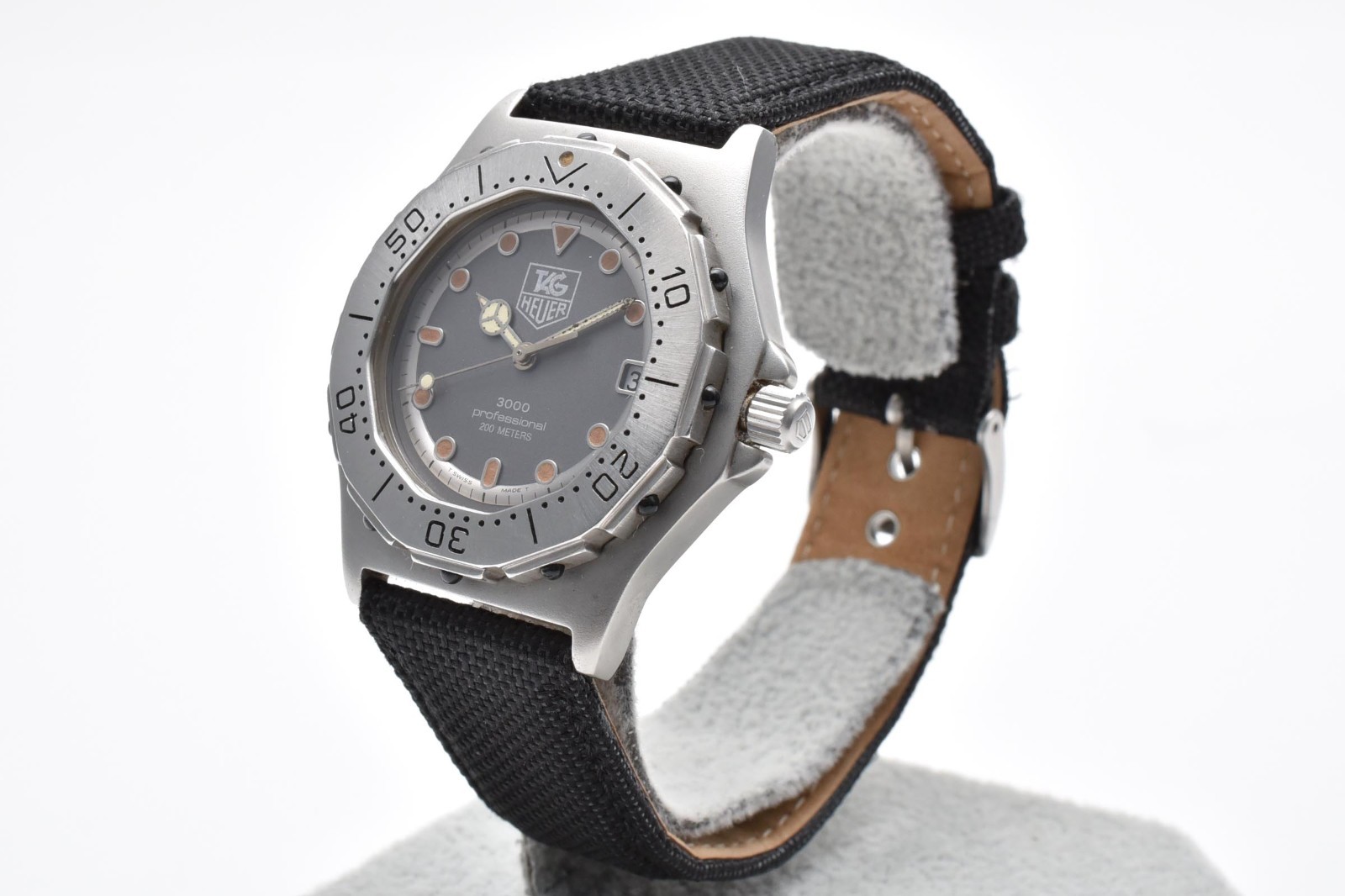 【EXC+5】TAG Heuer 3000 Professional 932.206 Gray Dial Date Quartz men’s watch