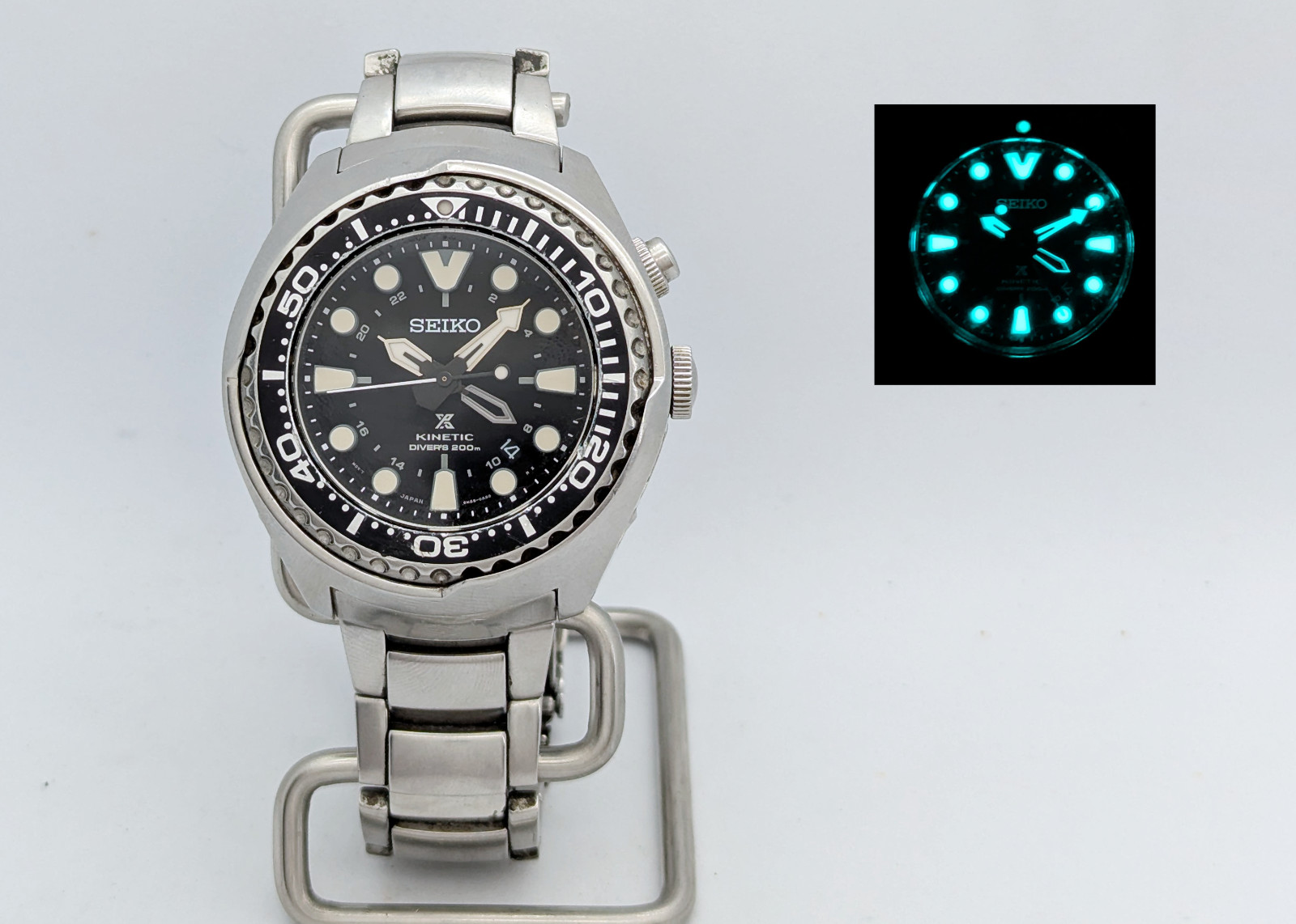 Seiko Prospex SUN019 Kinetic GMT Diver 200M Black Sapphire 5M85 | Runs Strong