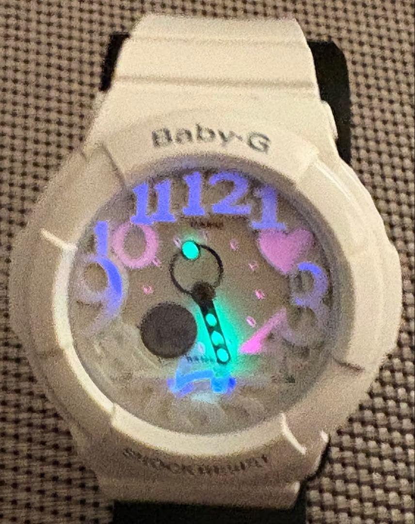 Excellent Condition Baby G BGA 131 White Heart
