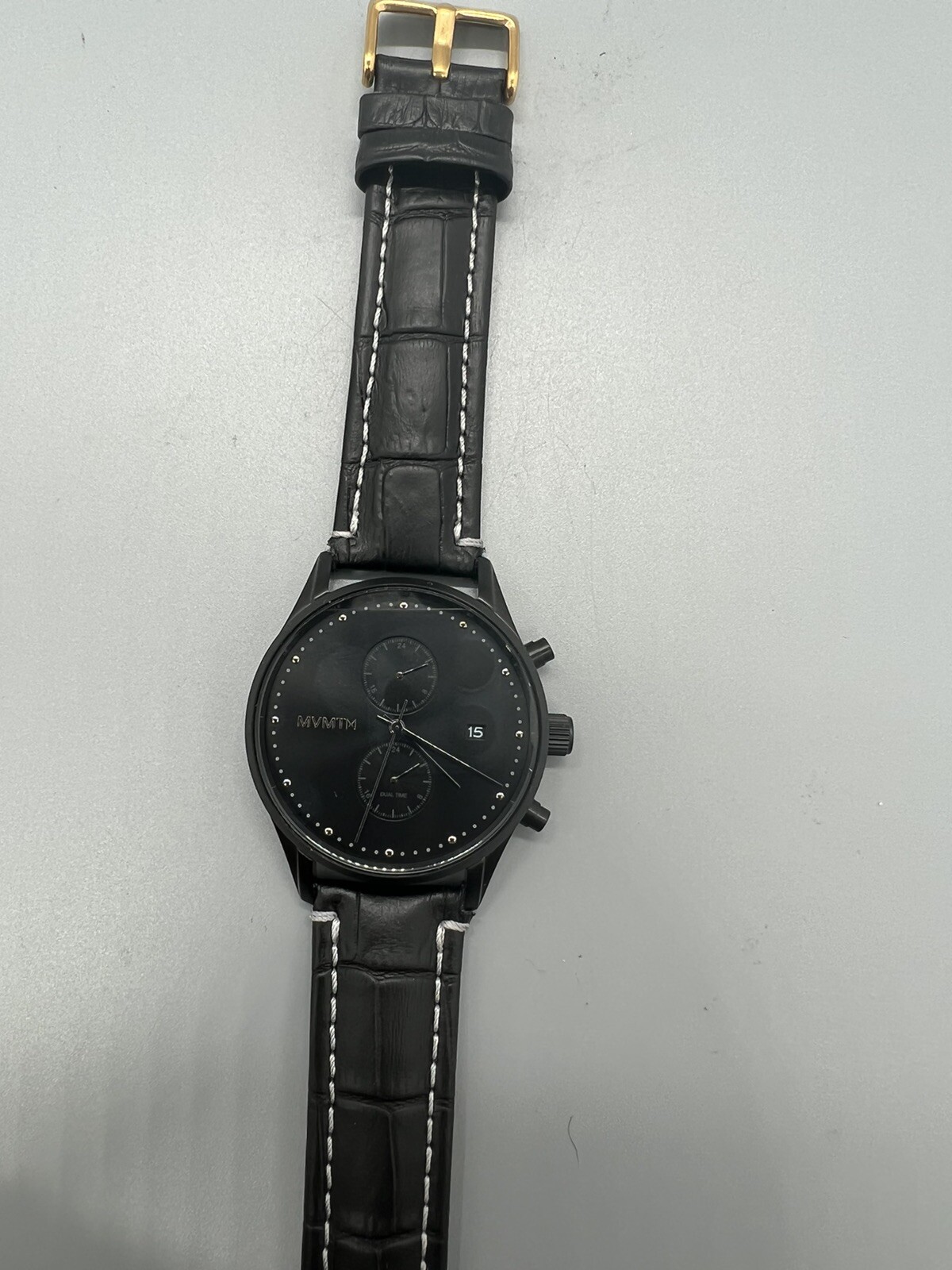 MVMT By Movado Voyager Chronograph Watch Men Matte Black Date 42mm .