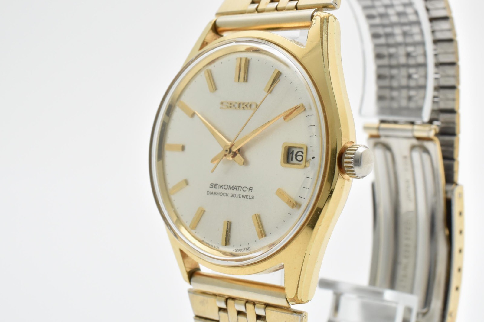 Vintage [Exc+5] SEIKO 8305-8010 SEIKOMATIC-R Gold 35mm Automatic Men Watch JAPAN