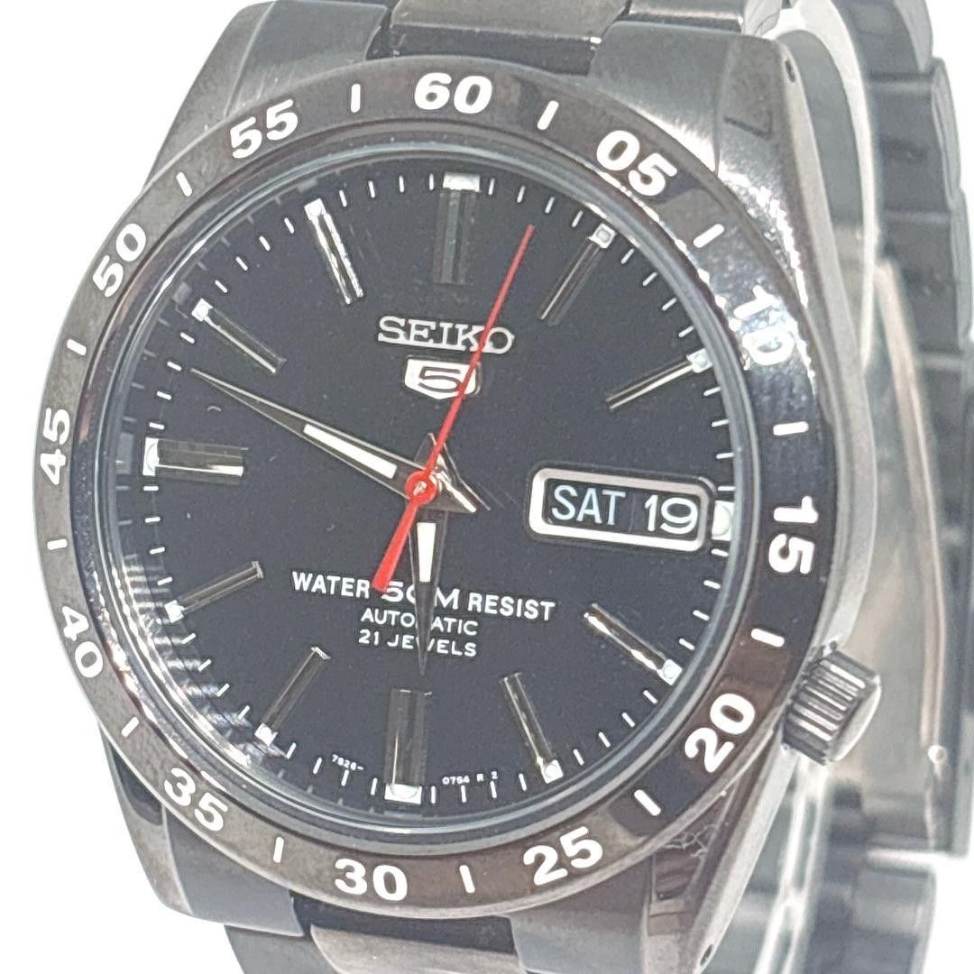 SEIKO 5 Automatic Black Dial Day Date Watch Overseas Model