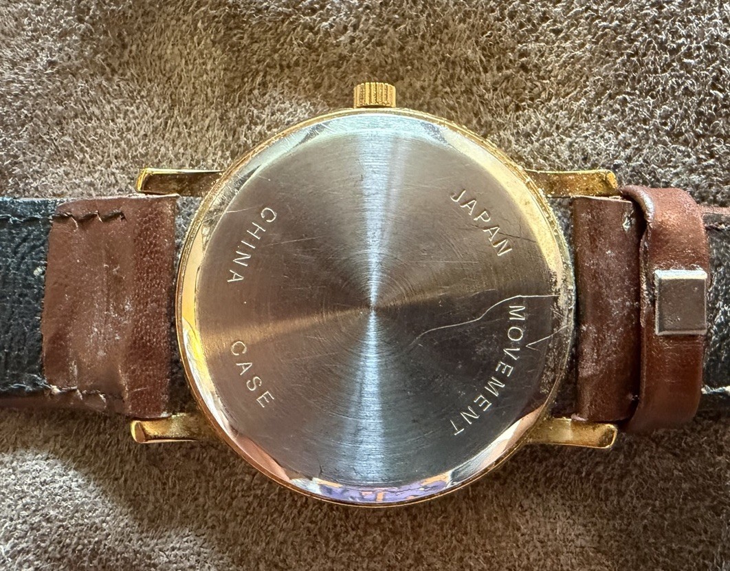 Corny 1996 Kellog Unisex Adult Brown Buckle Band Analog Watch Tested And Works
