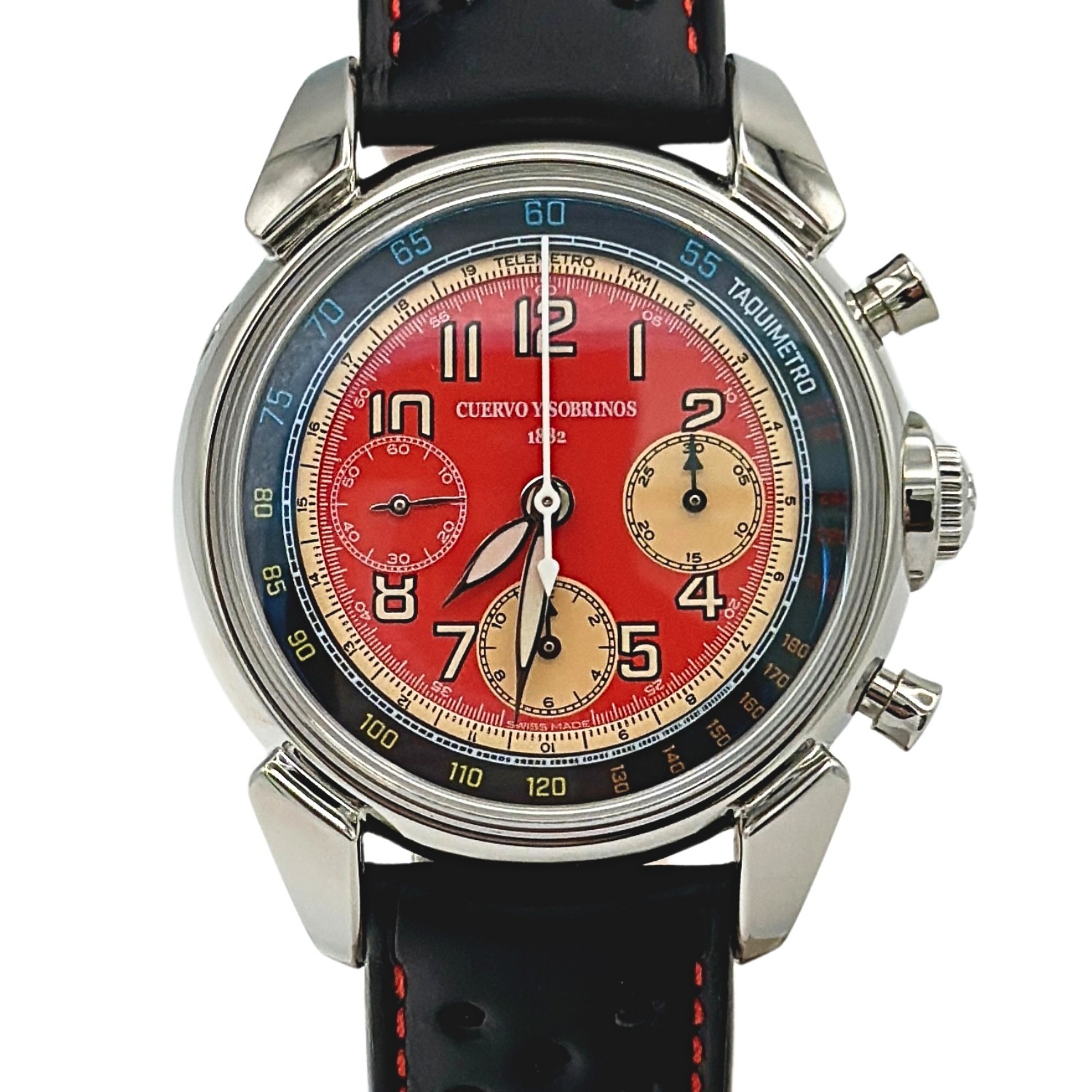 Cuervo y Sobrinos Historiador Chronograph 3142-1GP Limited NEW Box & Papers