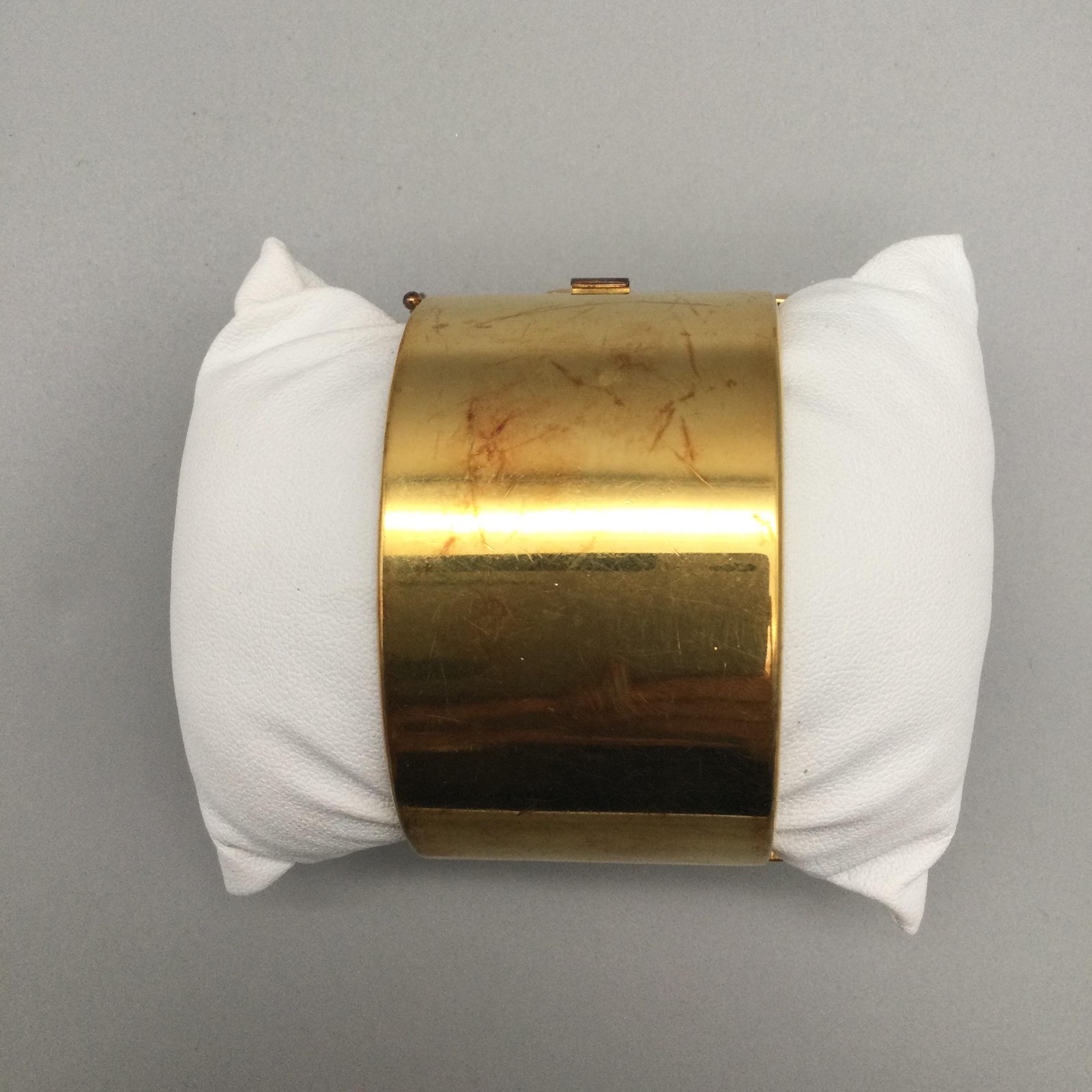 Vintage Franklin Mint Watch Womens 40mm Triangular Dial Gold Tone New Battery