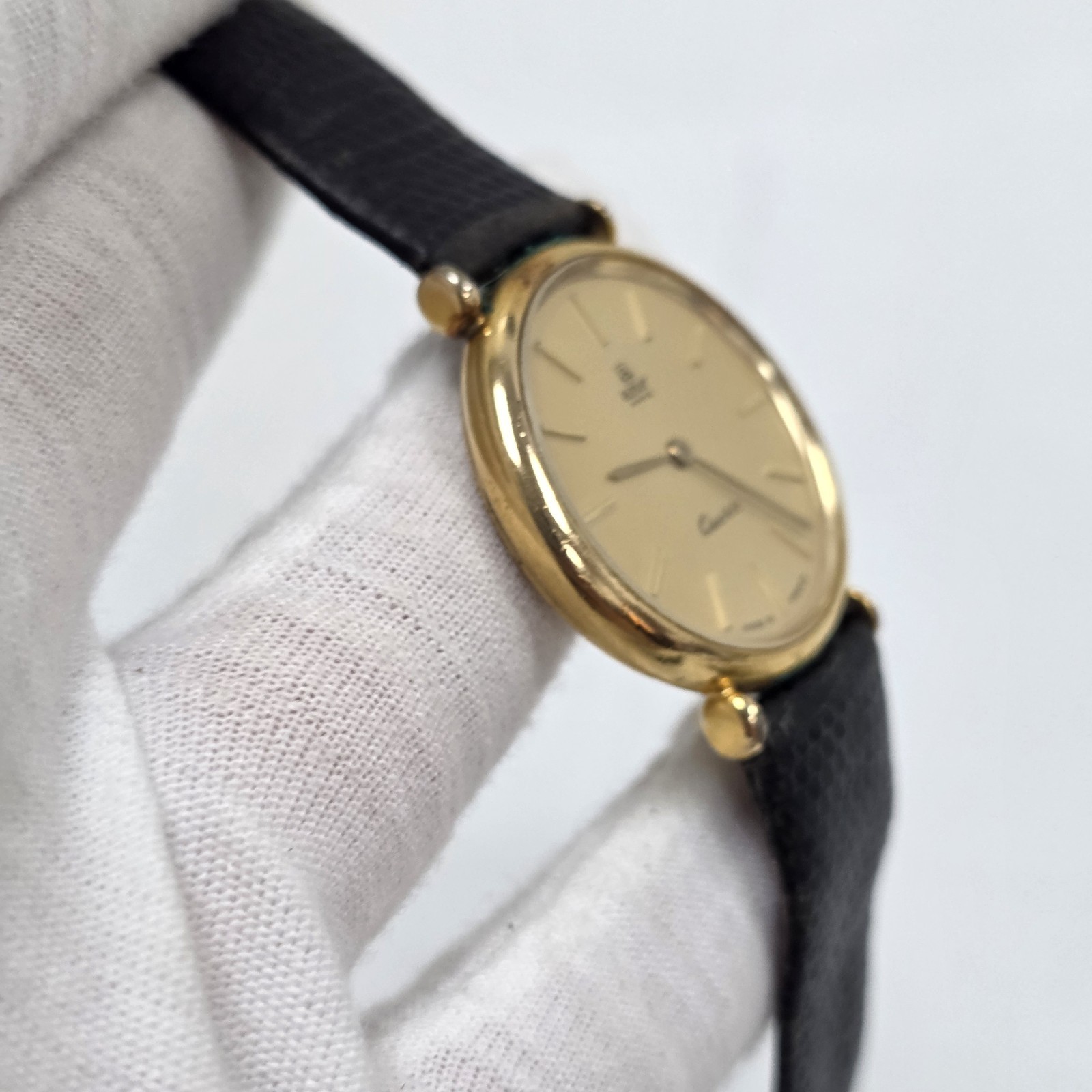 Vintage Rare Azur Paris Quartz Gold Tone Wrist Watch France New Battery 31mm