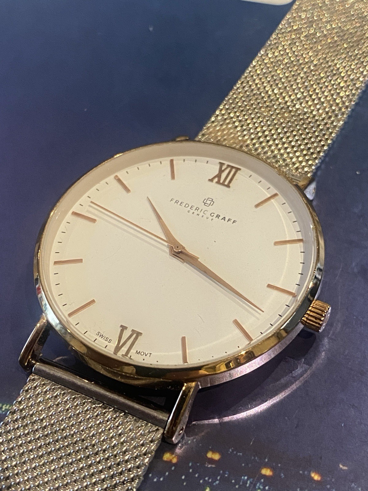 FREDERIC GRAFF GENEVE WATCH. GOLD PLATED. SAME DAY DESPATCH FREE POST