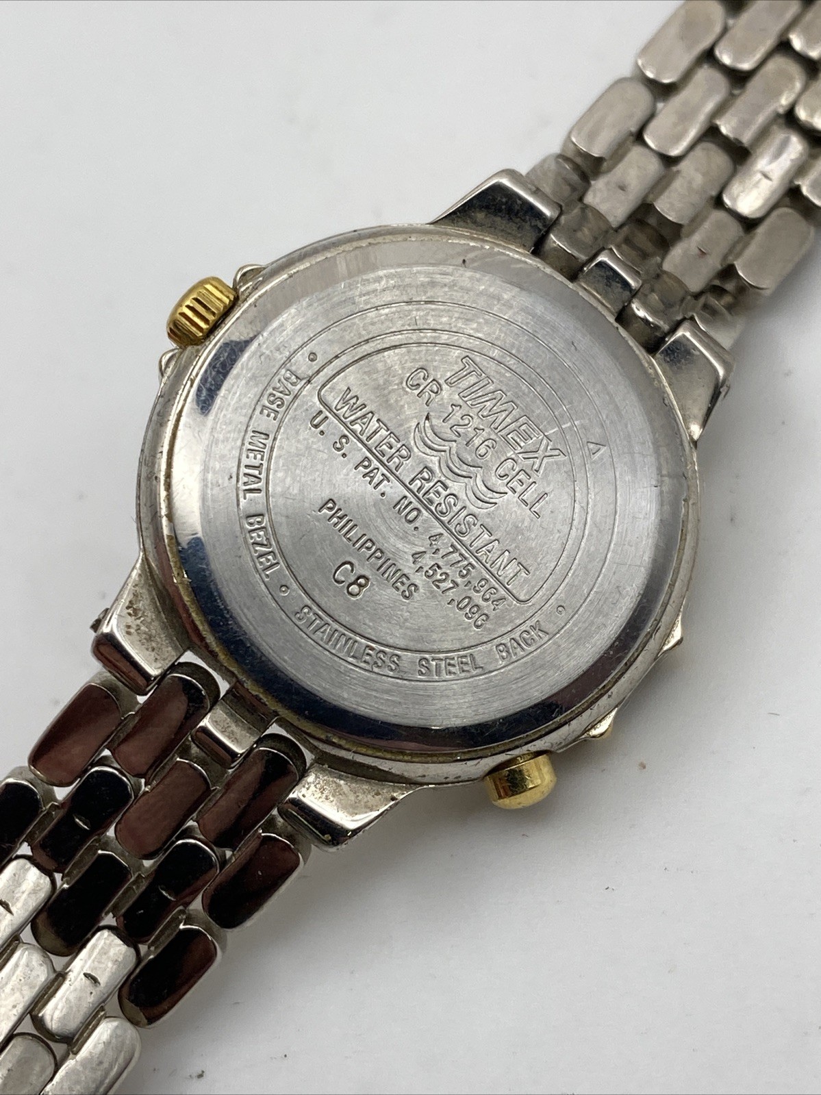 Vintage Timex Women’s Watch Blue Dial 1995 Two Tone Indiglo 26mm New Battery 7”