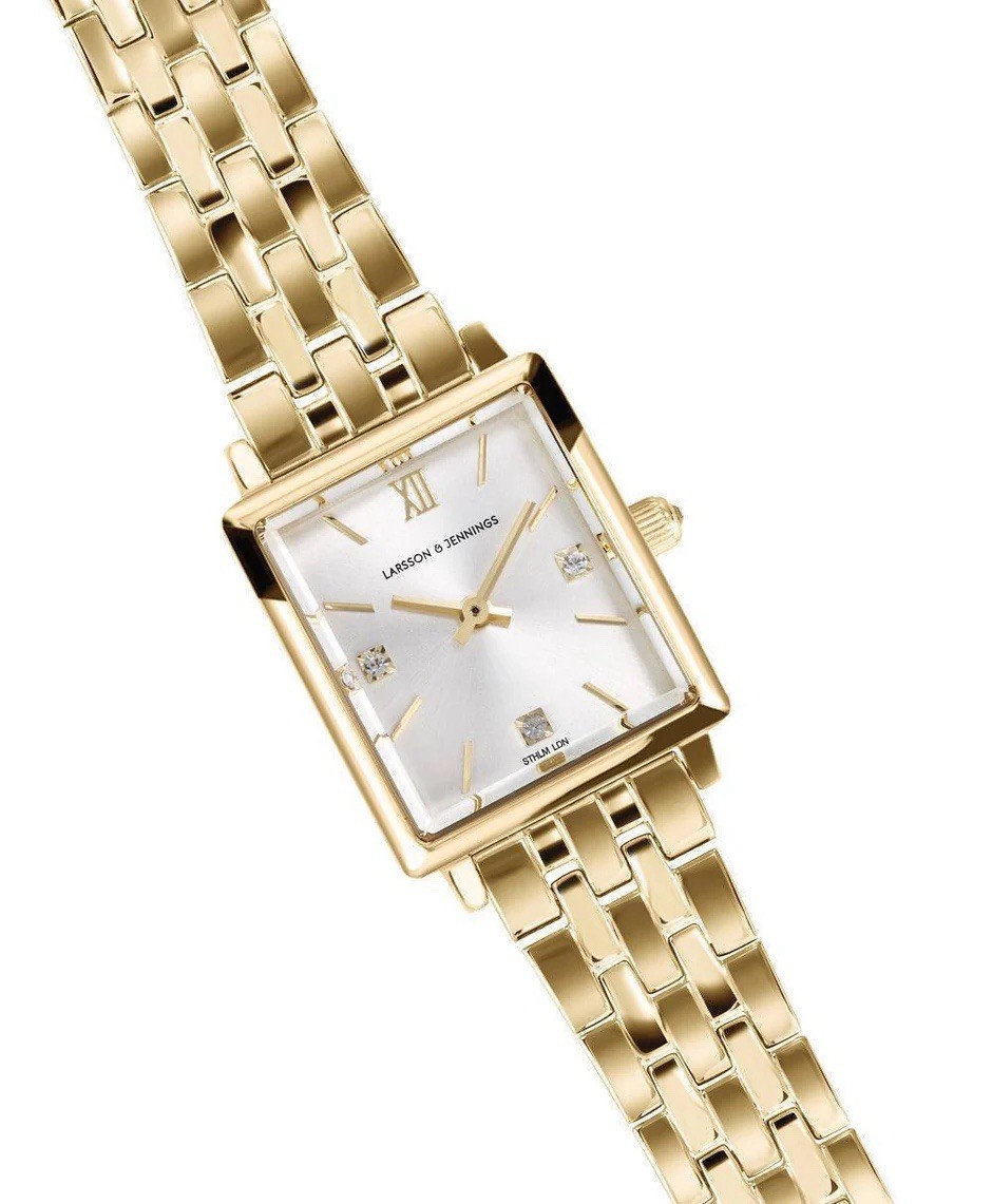 Larsson & Jennings Women’s Gold Tone Bracelet Watch Quartz Analog Silver Dial