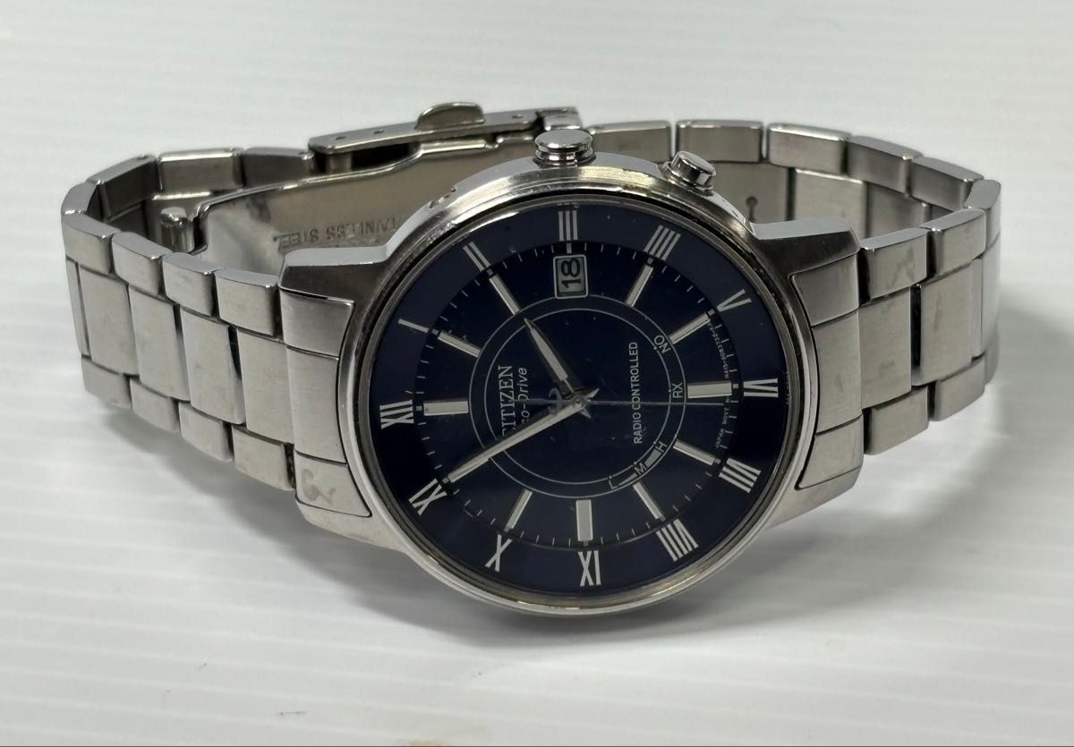 Excellent Condition CITIZEN Eco Drive H415 Radio Solar Date