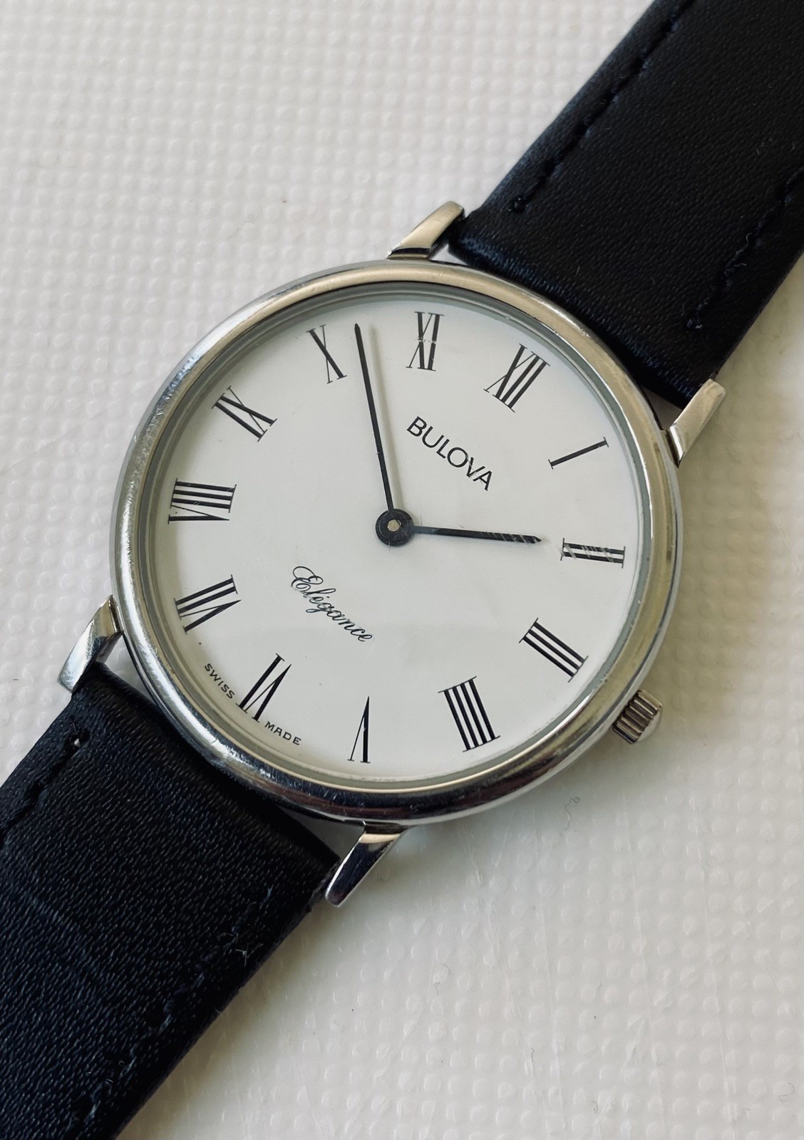 Gents Slim Stainless Steel Bulova Elegance Watch – Roman Numerals