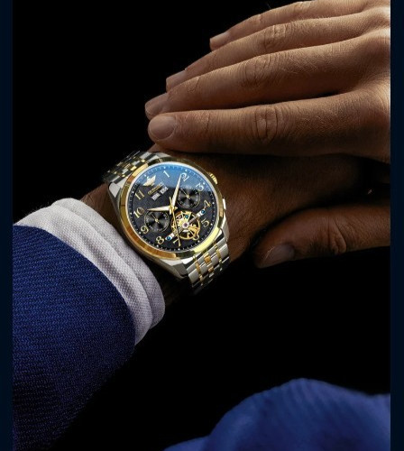 Automatic Mechanical Watch Waterproof Skeleton Luxury Dial Men’s Men Strap