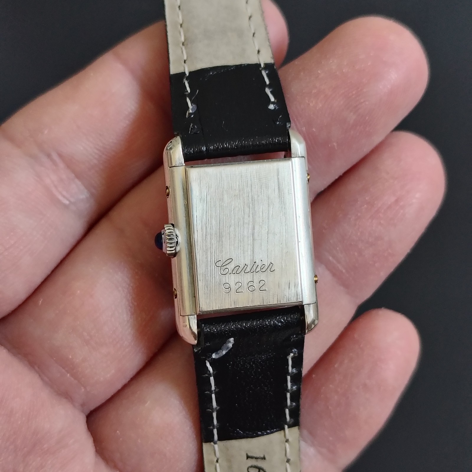 Vintage Rare Cartier Tank Louis Paris 1960s Solid Argent 925 20x28mm