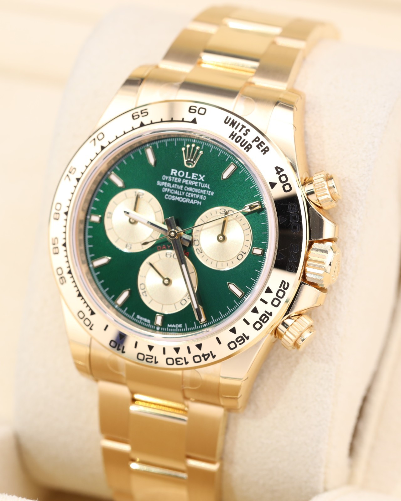 2026 Factory Stickers Rolex Daytona John Mayer Green Dial 126508 Yellow Gold