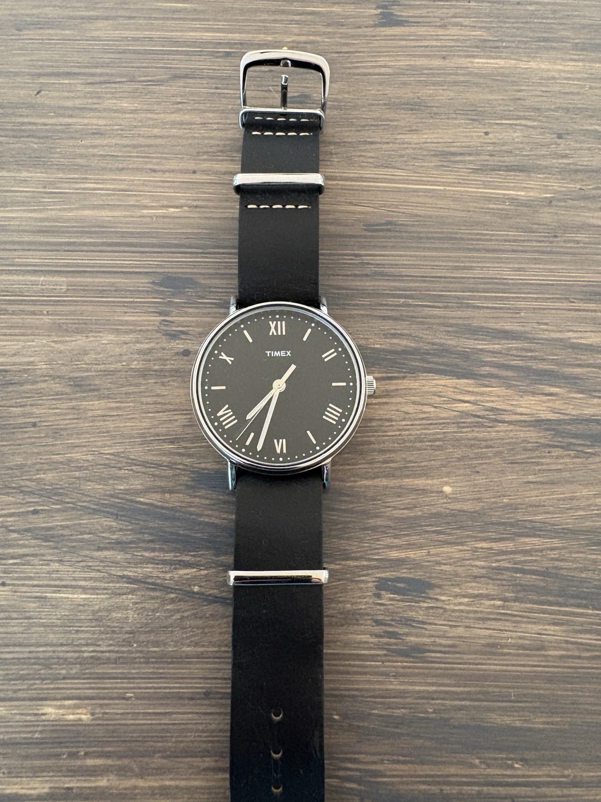 Timex Men’s Southview 41mm Black/Black Leather Strap Watch TW2R28600