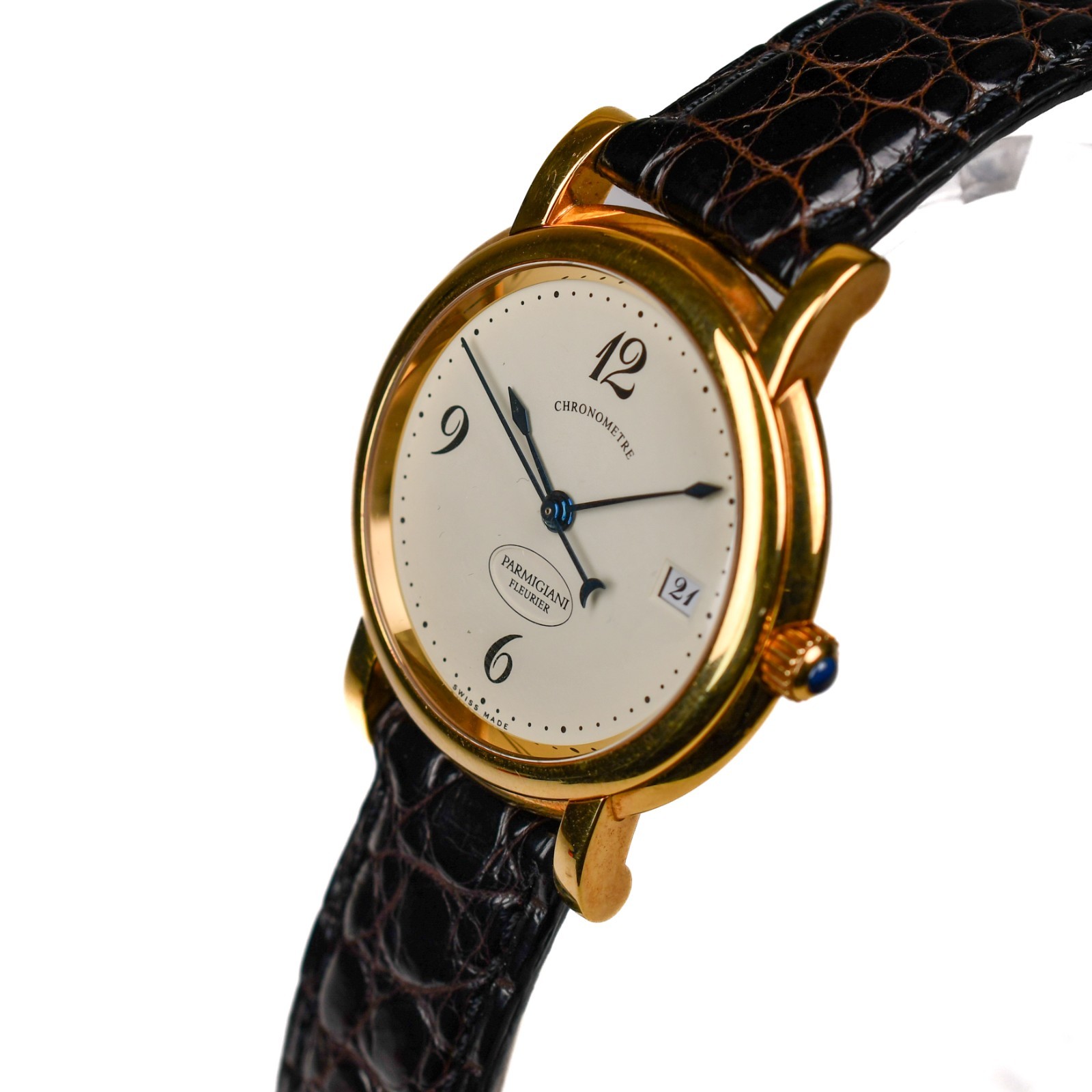 Parmigiani Fleurier Basica 18k Rose Gold 37mm Ref C04440 Automatic Cal PF340