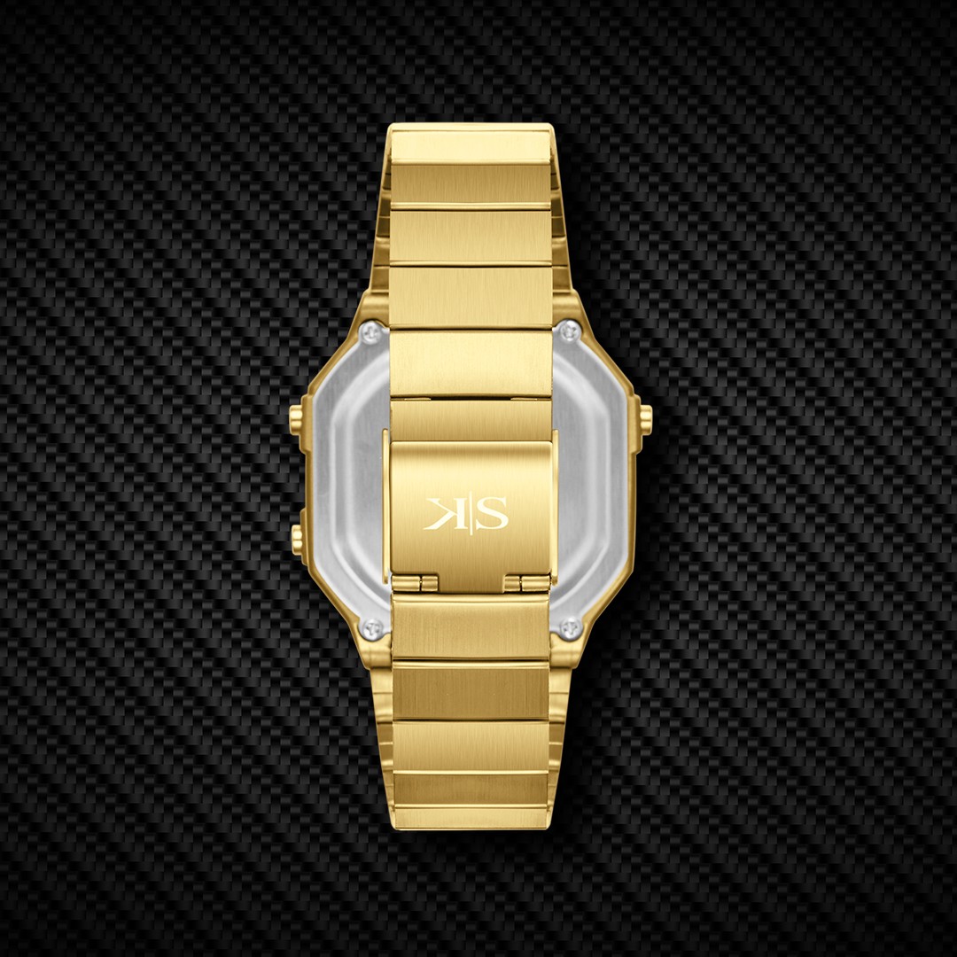 Kenneth Scott Women’s Digital Watch | Champagne Dial, 43mm, 50 m (5 ATM)