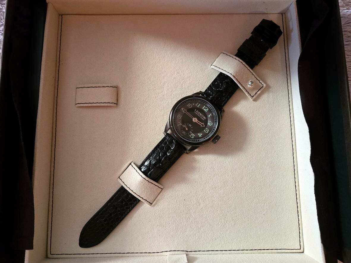 LEANDRI Swiss Made Italian No Radiation Military Mens Watch with Panerai Strap