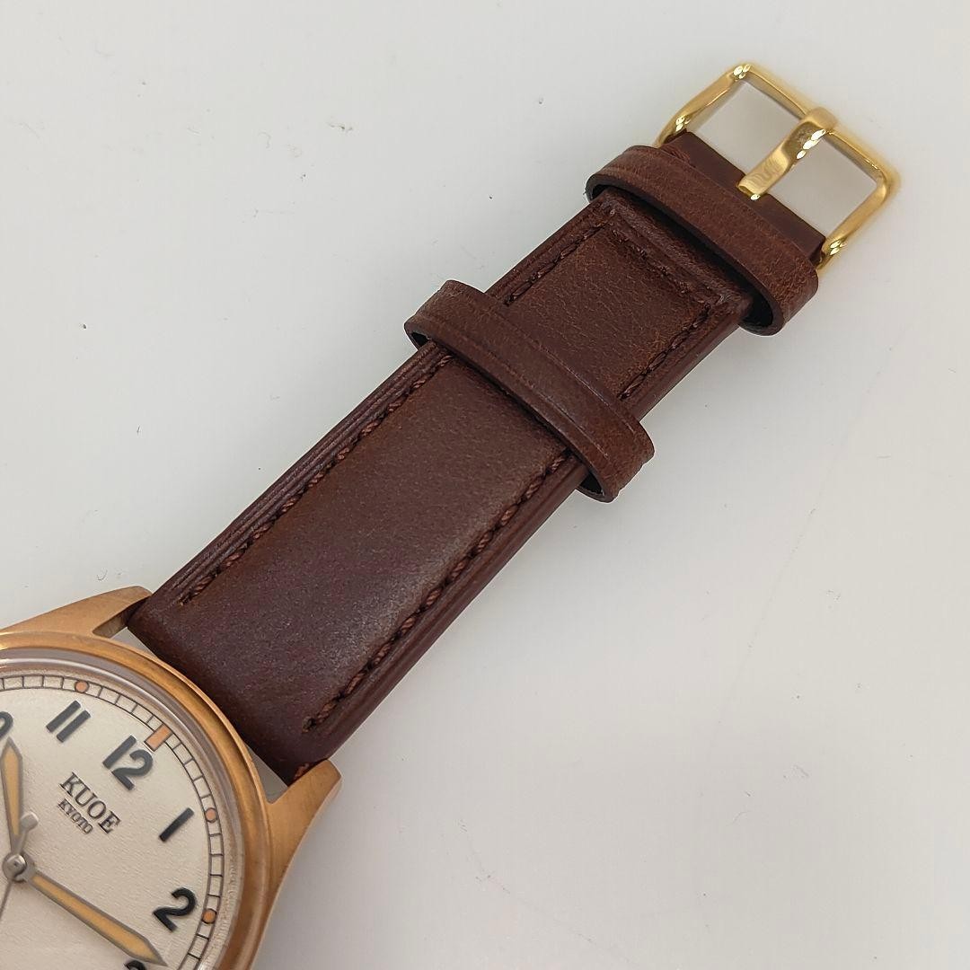 KUOE Kyoto Old Smith 90-002 Bronze Automatic Watch CuSn8 37mm Brown Leather