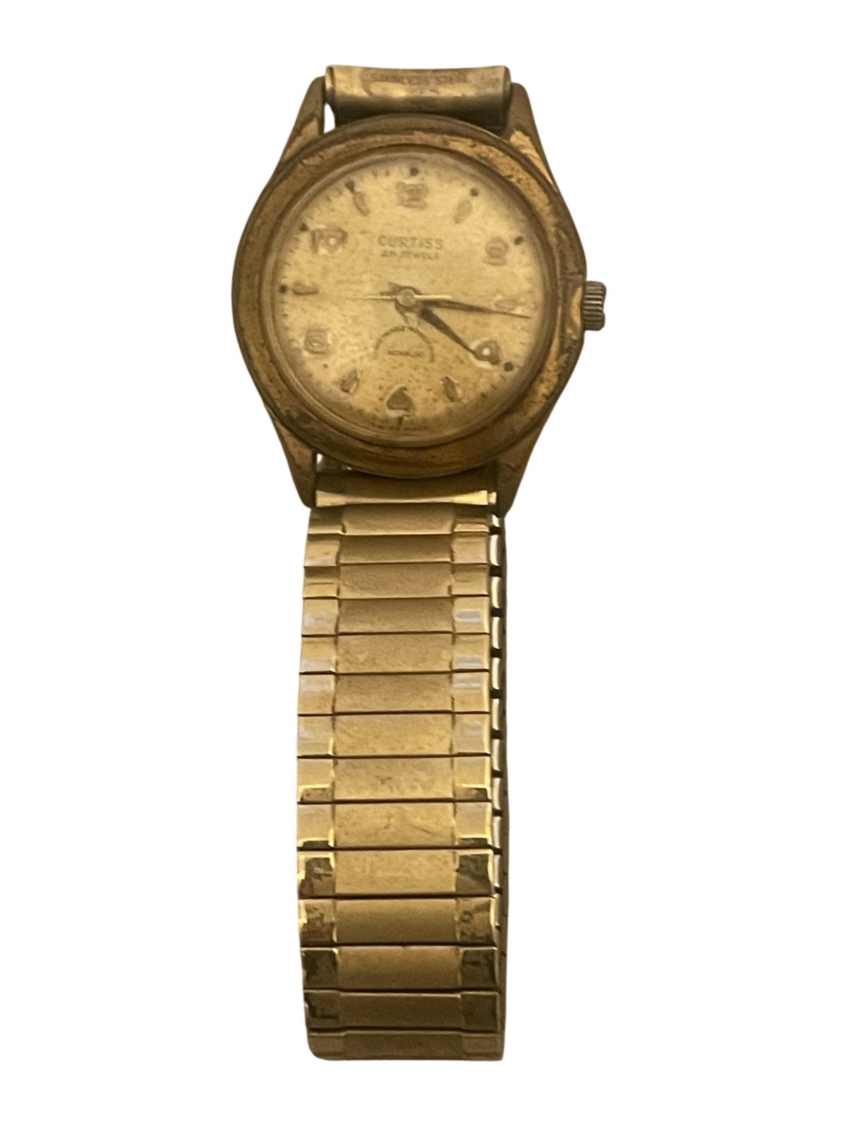 Curtiss Watch Automatic Stainless Steel Vintage Gold Tone Swiss Spares Repairs