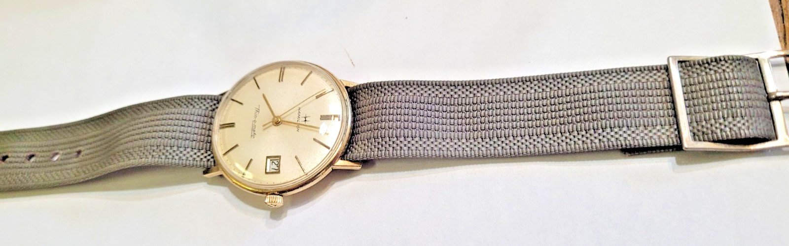 1970’s Vintage HAMILTON THIN-O-MATIC Stunning SILVER Dial, Completely Serviced