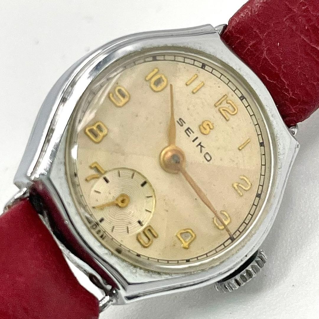 Rare SEIKO S Mark Hand wound Watch Working Small Second Showa Retro