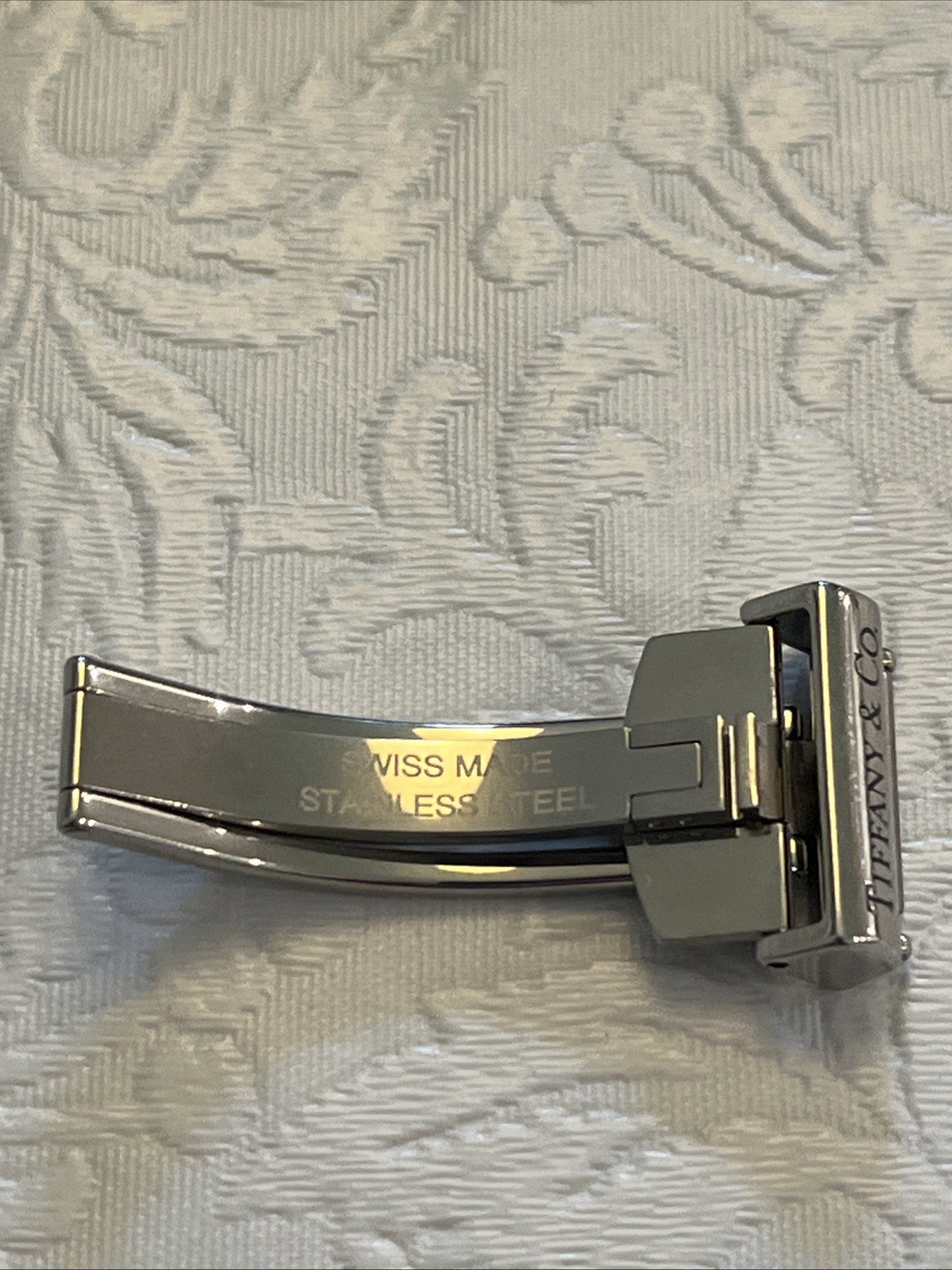TIFFANY & CO. 10MM STAINLESS STEEL ATLAS WATCH DEPLOYEMENT (WATCH PARTS)