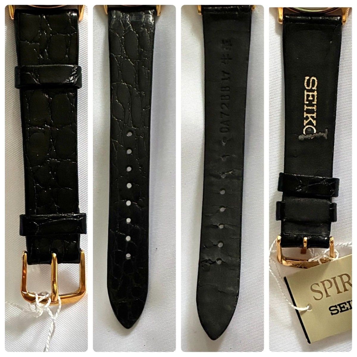 Working SEIKO Quartz Watch Spirit Gold Dial 5E31 6040 QZ