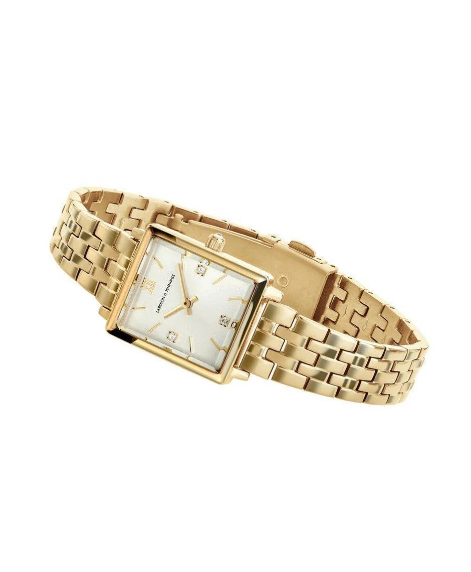 Larsson & Jennings Women’s Gold Tone Bracelet Watch Quartz Analog Silver Dial