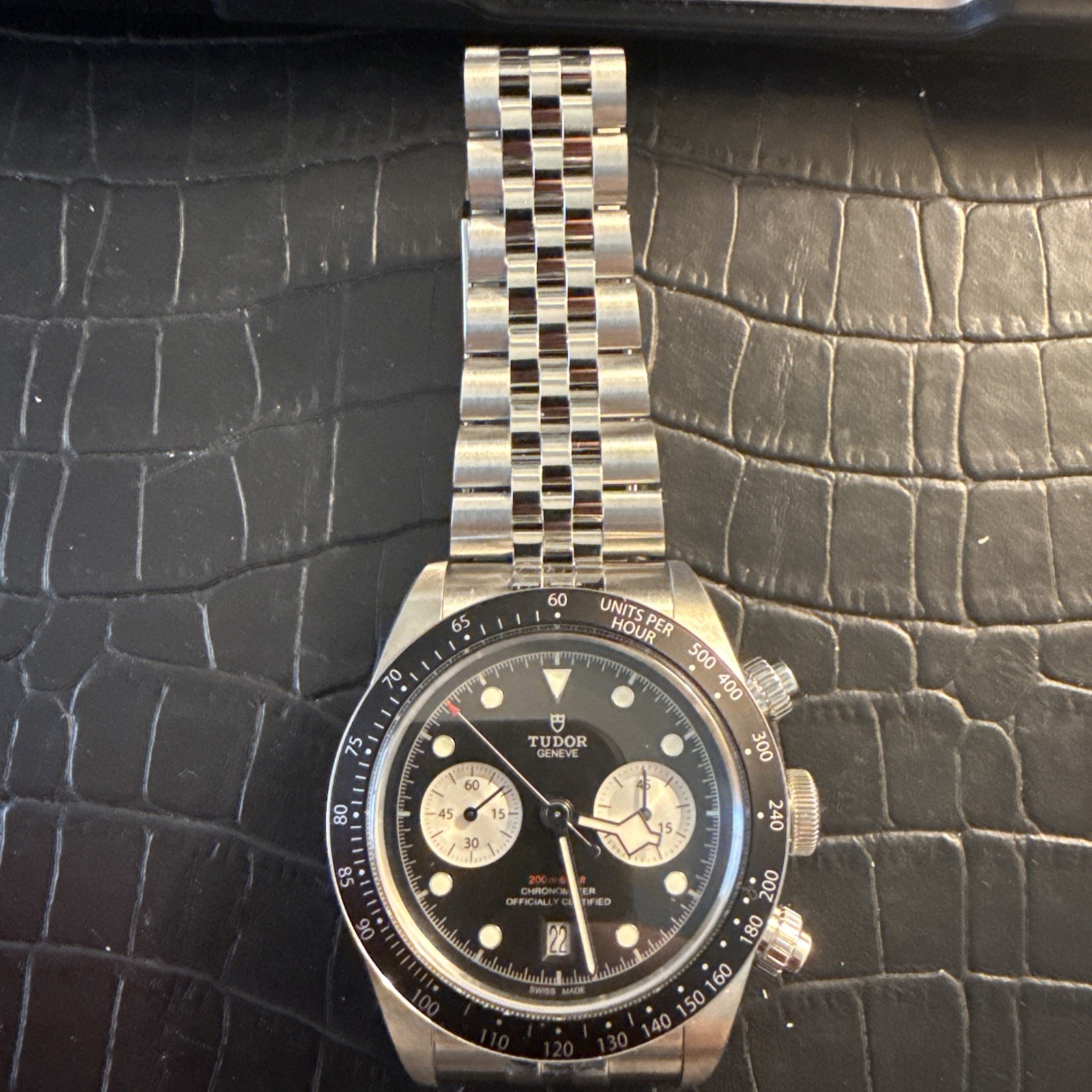 7/7/2026 TUDOR Black Bay Chrono Panda Dial 41mm Auto SS Bracelet B&P full kit
