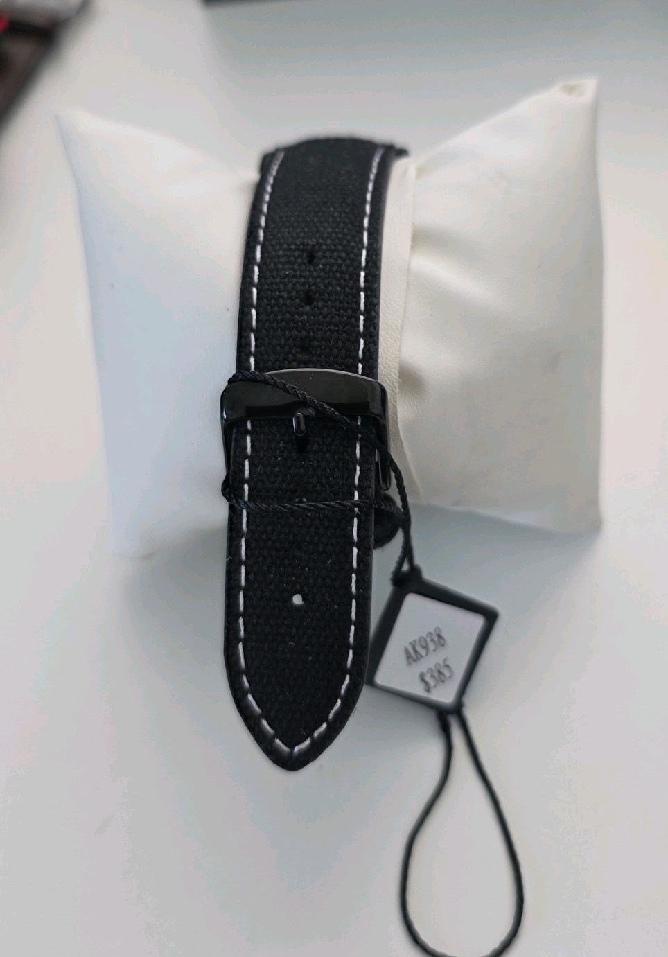 Men’s Akribos XXIV AK938RD Small Seconds Genuine Leather Canvas Strap Watch 46mm