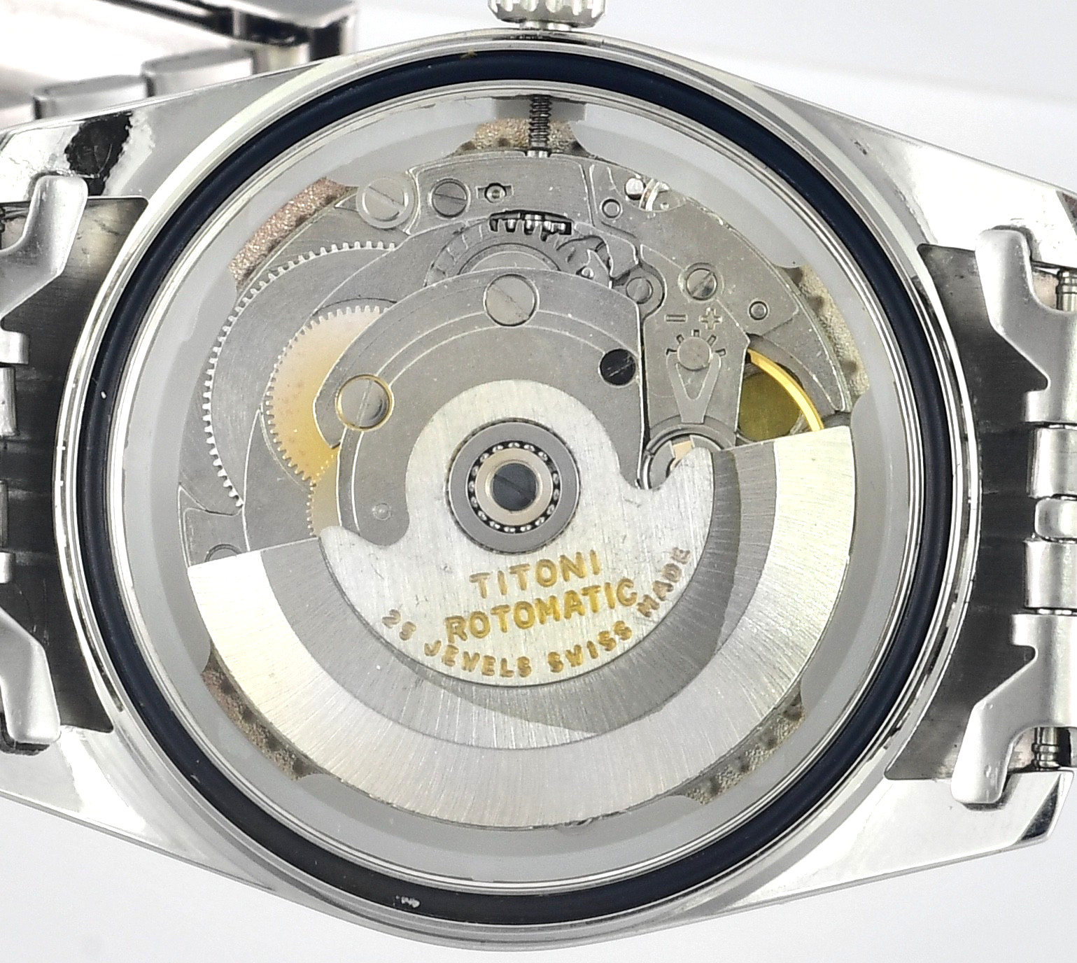 Vintage TITONI Airmaster 25 Jewels Rotomatic S/Steel Mens Wrist Watch 307 – 345