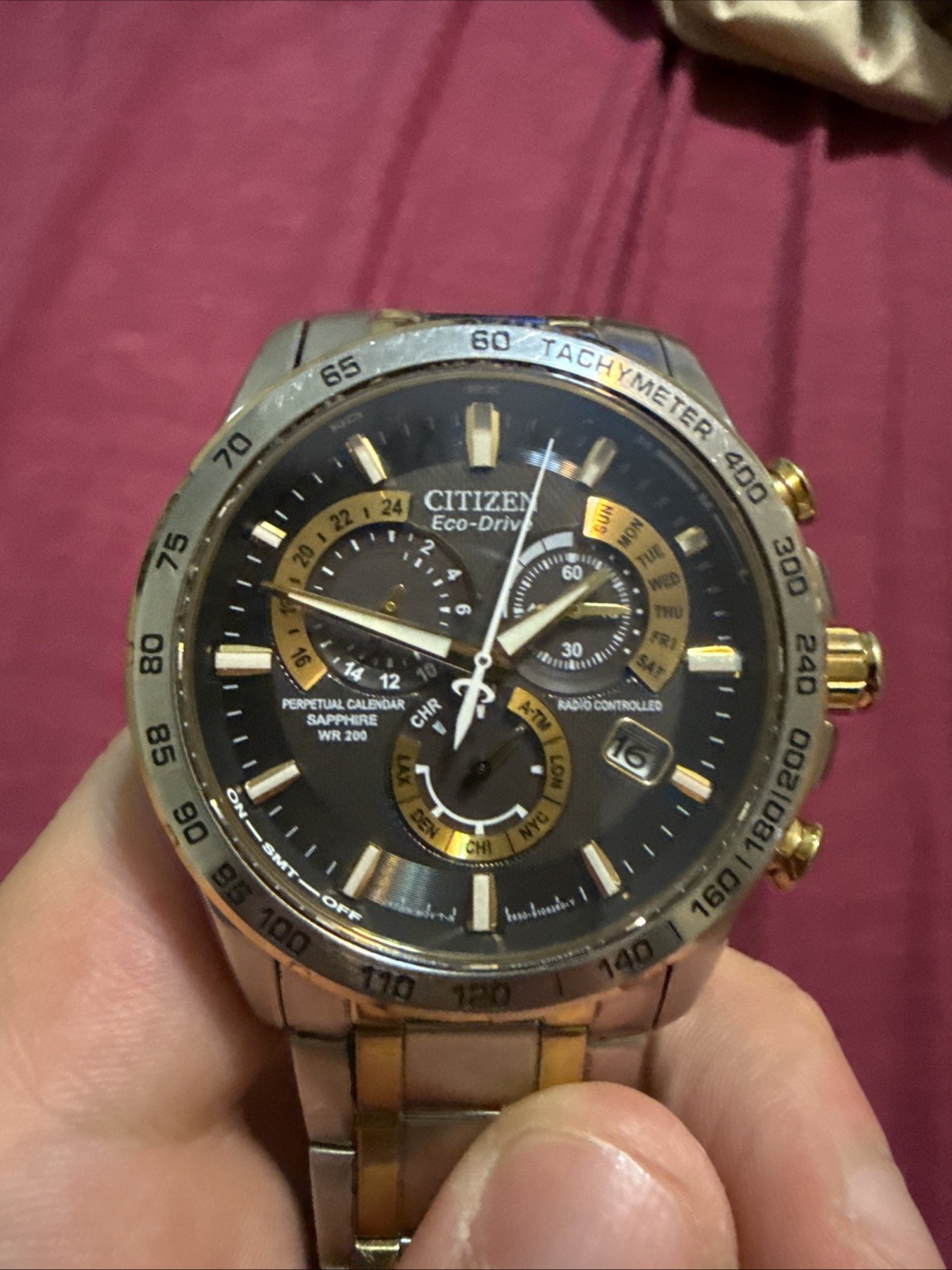 Citizen Eco-Drive E650-S075157 Two Tone Wrist Watch for Men (no Box + 2 Links)