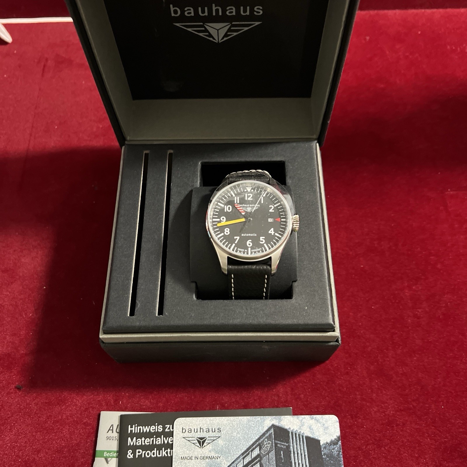 Bauhaus Aviation Flight Control Automatic Watch, 40 mm, Miyota 8215, 2762-5